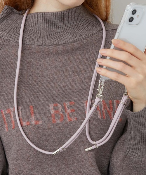 Paradise Picnic（パラダイスピクニック）の「イタリアンレザー　スマホショルダー　ダブルタイプ（スマホグッズ・レディース・グリーン/パープル/ベージュ/ブラック・FREE）」の20枚目の写真