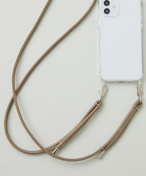 Paradise Picnic（パラダイスピクニック）の「イタリアンレザー　スマホショルダー　ダブルタイプ（スマホグッズ・レディース・グリーン/パープル/ベージュ/ブラック・FREE）」の16枚目の写真