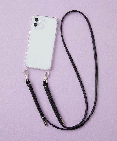 Paradise Picnic（パラダイスピクニック）の「イタリアンレザー　スマホショルダー　ダブルタイプ（スマホグッズ・レディース・グリーン/パープル/ベージュ/ブラック・FREE）」の12枚目の写真