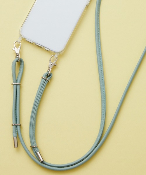 Paradise Picnic（パラダイスピクニック）の「イタリアンレザー　スマホショルダー　ダブルタイプ（スマホグッズ・レディース・グリーン/パープル/ベージュ/ブラック・FREE）」の8枚目の写真