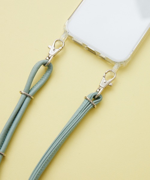 Paradise Picnic（パラダイスピクニック）の「イタリアンレザー　スマホショルダー　ダブルタイプ（スマホグッズ・レディース・グリーン/パープル/ベージュ/ブラック・FREE）」の21枚目の写真