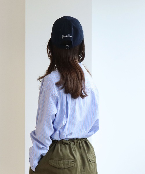 PAR ICI（パーリッシィ）の「無地/いろいろストライプ スタンドシャツ（シャツ/ブラウス・レディース・グレー/アイボリー/サックスブルー・FREE）」の15枚目の写真