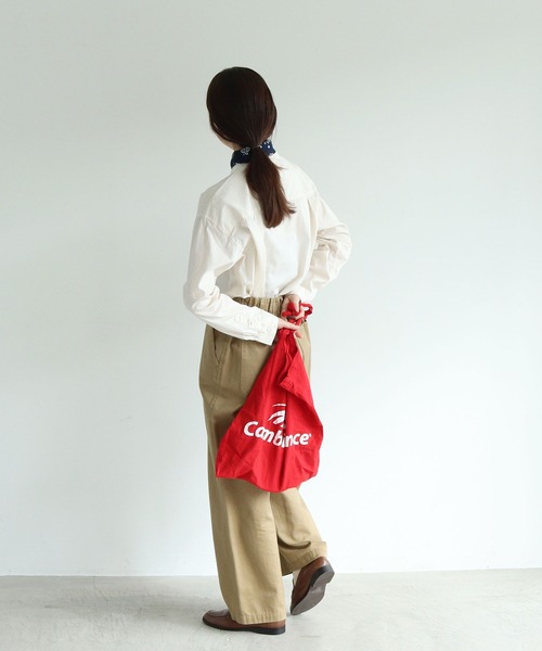 PAR ICI（パーリッシィ）の「無地/いろいろストライプ スタンドシャツ（シャツ/ブラウス・レディース・グレー/アイボリー/サックスブルー・FREE）」の12枚目の写真