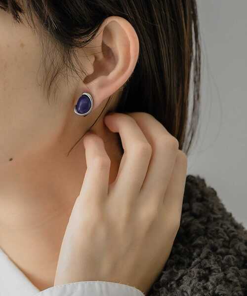 KBF（ケイビーエフ）の「ストーンクリップセットピアス（ピアス（両耳用）・レディース・シルバー/ゴールド・ONE）」の5枚目の写真