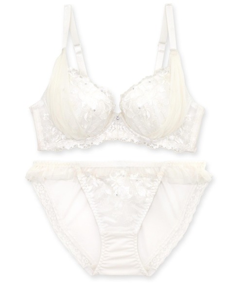 fran de lingerie(フランデランジェリー)の「Pureness ピュアネス ブラ&ショーツセット B65-G80カップ(ブラ&ショーツ・レディース・ブルーパープル/ホワイト/ミント・B65/B70/B75/C65/C70/C75/D65/D70/D75/D80/E65/E70/E75/E80/F65/F70/F75/F80/G65/G70/G75/G80)」の14枚目の写真