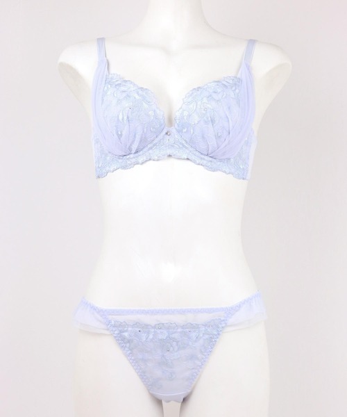 fran de lingerie(フランデランジェリー)の「Pureness ピュアネス ブラ&ショーツセット B65-G80カップ(ブラ&ショーツ・レディース・ブルーパープル/ホワイト/ミント・B65/B70/B75/C65/C70/C75/D65/D70/D75/D80/E65/E70/E75/E80/F65/F70/F75/F80/G65/G70/G75/G80)」の9枚目の写真