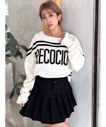 GYDA | PRECOCIOUSラインボーダー モールニットトップス(ニット/セーター)