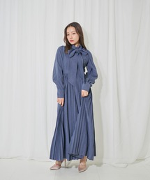 ANDGEEBEE | プリーツリボンワンピ(ワンピース)