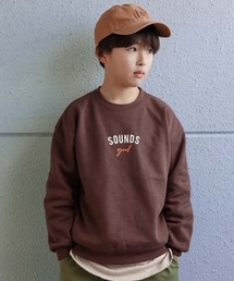 CIAOPANIC TYPY | 【KIDS】【裏起毛】ワンポイント刺繍＆ロゴプリントスウェットプルオーバー(スウェット)