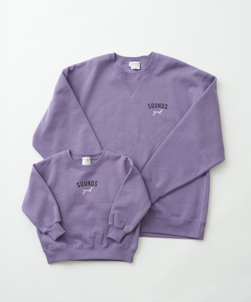 CIAOPANIC TYPY（チャオパニックティピー）の「【KIDS】【裏起毛】ワンポイント刺繍＆ロゴプリントスウェットプルオーバー（スウェット・キッズ・チャコールグレー/アイボリー/ブラウン/パープル・S/M/L/XL/XXL）」の11枚目の写真