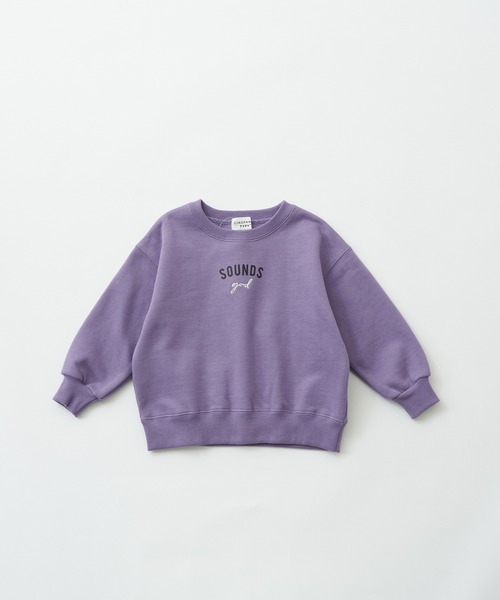 CIAOPANIC TYPY（チャオパニックティピー）の「【KIDS】【裏起毛】ワンポイント刺繍＆ロゴプリントスウェットプルオーバー（スウェット・キッズ・チャコールグレー/アイボリー/ブラウン/パープル・S/M/L/XL/XXL）」の14枚目の写真