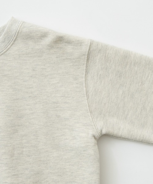 CIAOPANIC TYPY（チャオパニックティピー）の「【KIDS】【裏起毛】ワンポイント刺繍＆ロゴプリントスウェットプルオーバー（スウェット・キッズ・チャコールグレー/アイボリー/ブラウン/パープル・S/M/L/XL/XXL）」の18枚目の写真