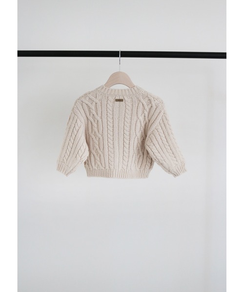 ooju（オージュ）の「【ooju】ケーブルニットカーディガン（ニット/セーター・キッズ・ベージュ/ピンク/アイボリー・1/2/3/4）」の11枚目の写真