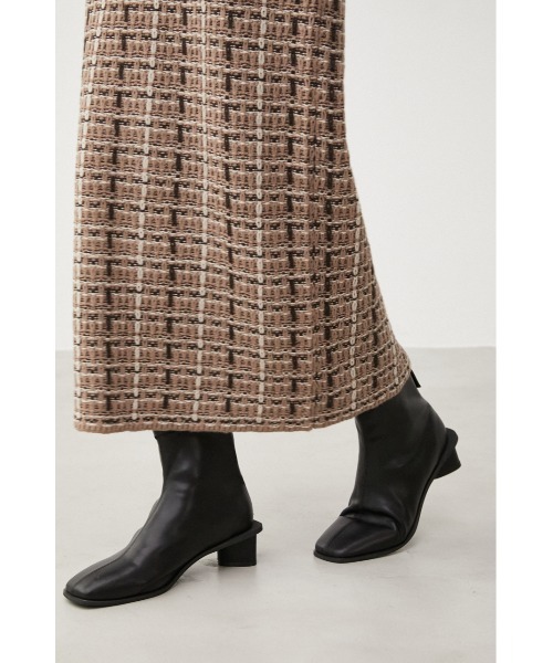 AZUL by moussy(アズールバイマウジー)の「TRIANGLE LOW HEEL BOOTS/トライアングルローヒールブーツ(ブーツ・レディース・ブラック/アイボリー・MEDIUM/SMALL/LARGE)」の18枚目の写真