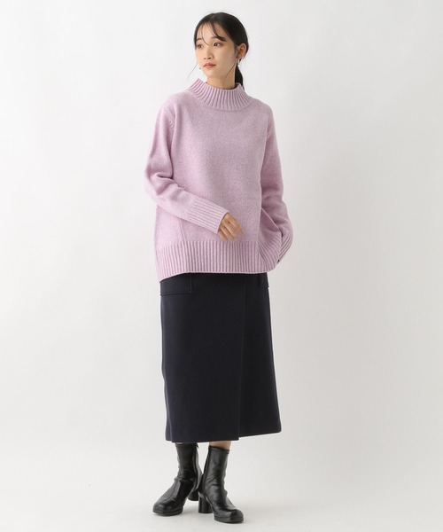 A part by（アパートバイ）の「SC＊5Gウールハイネックニットプルオーバー（ニット/セーター・レディース・ダークブラウン/ラベンダー/グリーン/グレー系その他2・LARGE/SMALL/MEDIUM）」の6枚目の写真