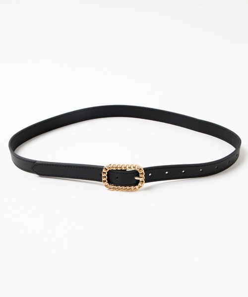 WEGO（ウィゴー）の「WEGO/Lチェーンモチーフバックルベルト（ベルト・レディース・ブラック・FREE）」の5枚目の写真