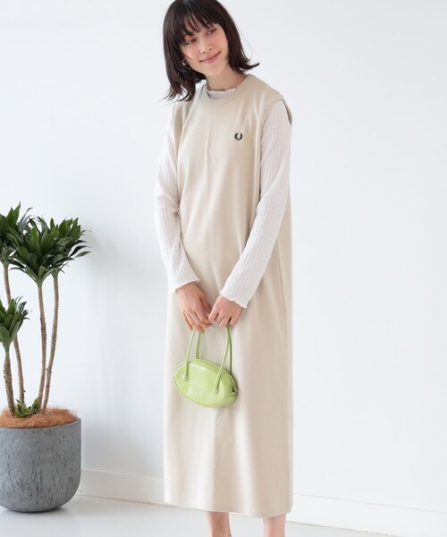 Ray BEAMS（レイビームス）の「FRED PERRY × Ray BEMAS / 別注 ノースリーブ ワンピース（ワンピース・レディース・ホワイト系/ブラック・10）」の14枚目の写真