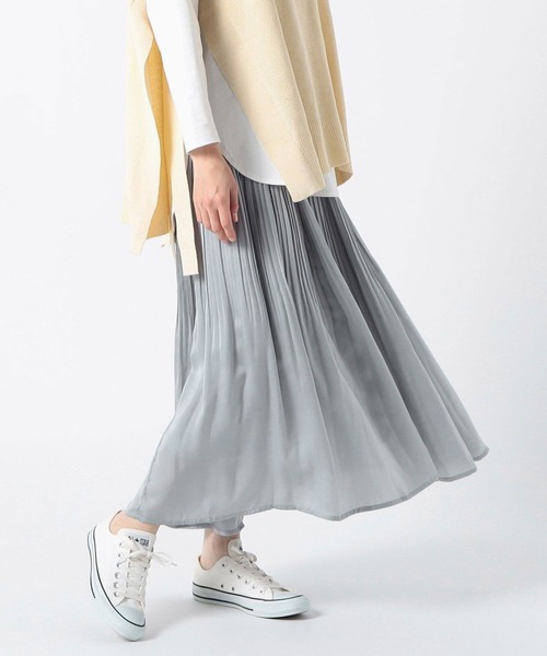 Grand PARK（グランドパーク）の「ヴィンテージサテンスカート（スカート・レディース・ピンク/ライトグレー/ネイビー/グリーン・FREE）」の2枚目の写真