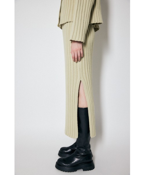 MOUSSY（マウジー）の「WIDE LONG スカート（スカート・レディース・ベージュ/ライトグリーン/ライム/ブラック・FREE）」の7枚目の写真