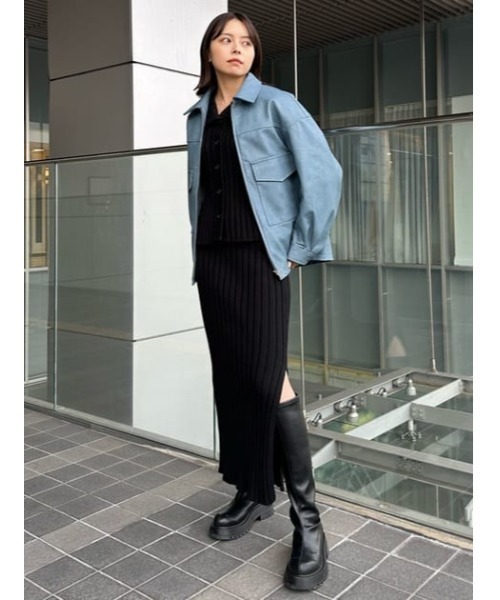 MOUSSY（マウジー）の「WIDE LONG スカート（スカート・レディース・ベージュ/ライトグリーン/ライム/ブラック・FREE）」の18枚目の写真