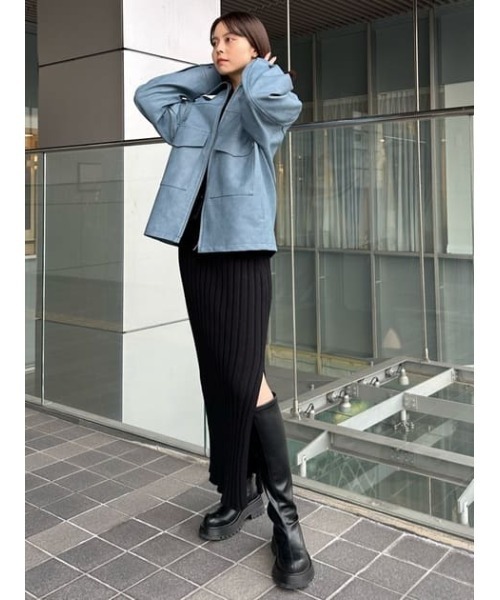 MOUSSY（マウジー）の「WIDE LONG スカート（スカート・レディース・ベージュ/ライトグリーン/ライム/ブラック・FREE）」の19枚目の写真