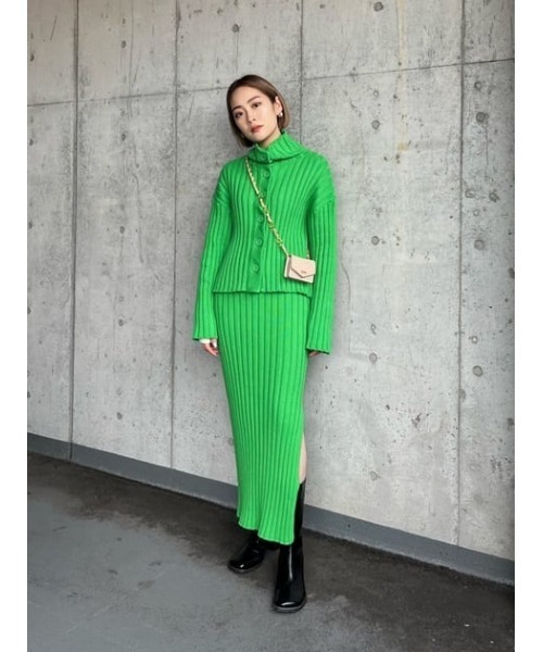 MOUSSY（マウジー）の「WIDE LONG スカート（スカート・レディース・ベージュ/ライトグリーン/ライム/ブラック・FREE）」の22枚目の写真