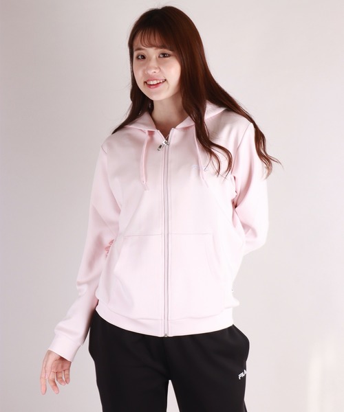 FILA(フィラ)の「FILA とろみポンチ フルジップパーカー(パーカー・レディース・ベージュ/ピンク/ミント/ブラック/グレー/ネイビー・L/M)」の6枚目の写真