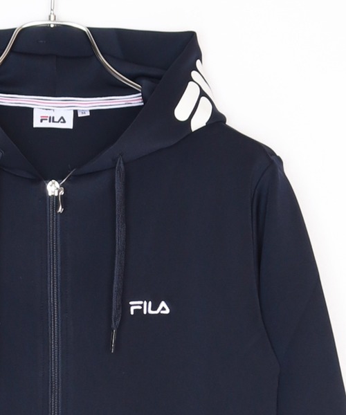 FILA(フィラ)の「FILA とろみポンチ フルジップパーカー(パーカー・レディース・ベージュ/ピンク/ミント/ブラック/グレー/ネイビー・L/M)」の19枚目の写真