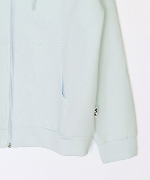 FILA(フィラ)の「FILA とろみポンチ フルジップパーカー(パーカー・レディース・ベージュ/ピンク/ミント/ブラック/グレー/ネイビー・L/M)」の9枚目の写真