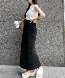 clear | エンボス編みニットタイトスカート≪2023SS新作≫(スカート)