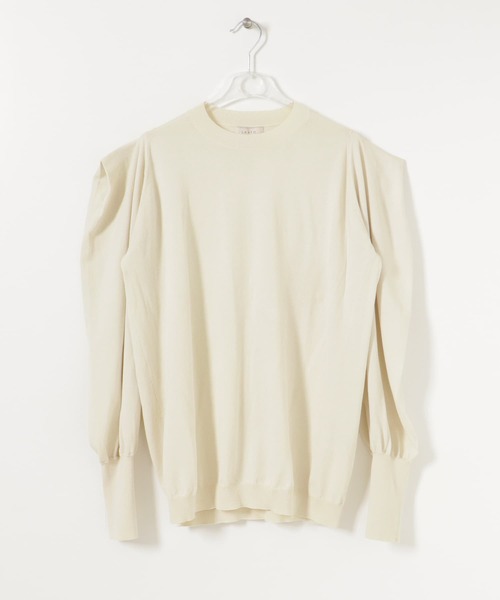 LAATO（ラート）の「PUFF PUFF SLEEVE KNIT（ニット/セーター・レディース・オフホワイト/ブラウン・FREE）」の3枚目の写真