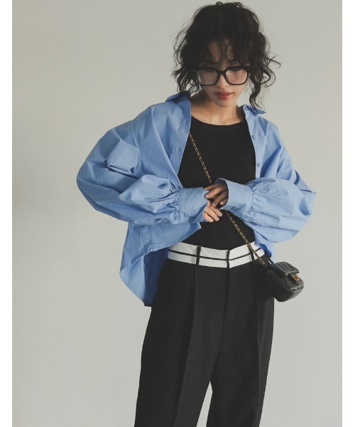Re:EDIT（リエディ）の「[2023S/S COLLECTION][2点セット]配色or無地ニットボレロ×アメスリキャミソールアンサンブル（アンサンブル・レディース・アイボリー/ベージュ×ブラック/ホワイト×ブラック/ブラック・LARGE/MEDIUM）」の18枚目の写真