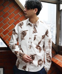 ８(eight)（エイト）の「ねこ柄長袖シャツ（シャツ/ブラウス）」