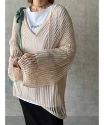 メッシュスキッパーニット