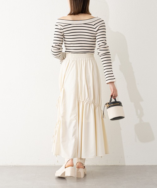 Chico（チコ）の「【2023SS】アシメドロストリボンボリュームスカート（スカート・レディース・ブラック/ピンク/アイボリー・FREE）」の8枚目の写真