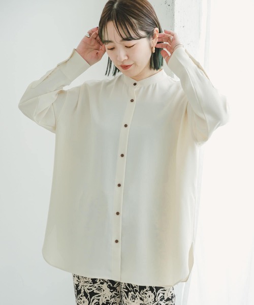 ブラウス シャツ バンドカラー ドライ シャツ「手洗い可」 レディース ITEMS URBANRESEARCH（アイテムズ アーバンリサーチ）の「ドライ