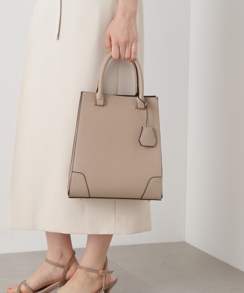 N.（N. Natural Beauty Basic）（エヌエヌナチュラルビューティーベーシック）の「◆メタルアクセントトートバッグ（トートバッグ・レディース・ブラック/ベージュ・ﾌﾘ-）」の12枚目の写真