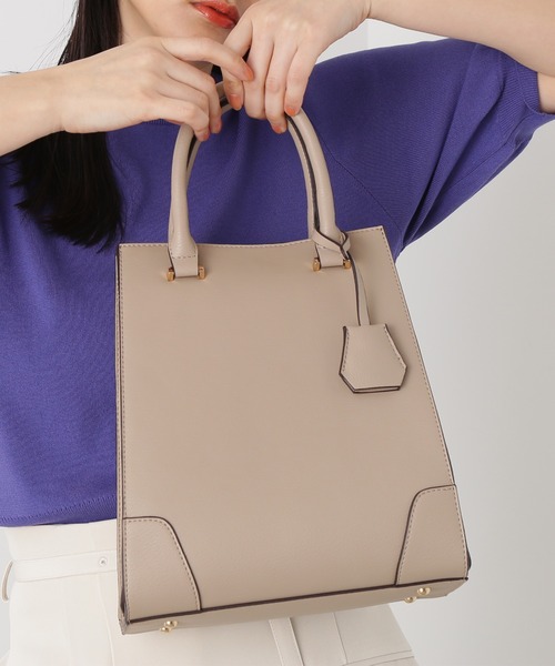 N.（N. Natural Beauty Basic）（エヌエヌナチュラルビューティーベーシック）の「◆メタルアクセントトートバッグ（トートバッグ・レディース・ブラック/ベージュ・ﾌﾘ-）」の13枚目の写真