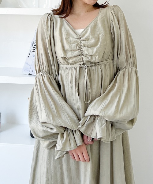 Heather（ヘザー）の「キャンディスリーブワンピース 193453