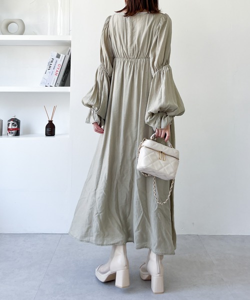 Heather（ヘザー）の「キャンディスリーブワンピース　193453（ワンピース・レディース・ブラック/グリーン/アイボリー・S/M）」の19枚目の写真