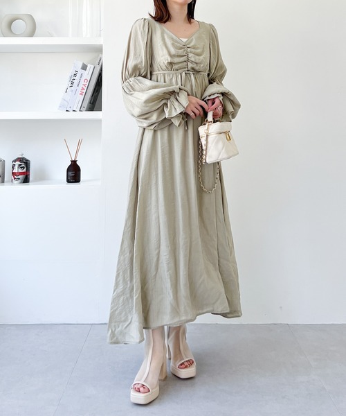 Heather（ヘザー）の「キャンディスリーブワンピース　193453（ワンピース・レディース・ブラック/グリーン/アイボリー・S/M）」の17枚目の写真