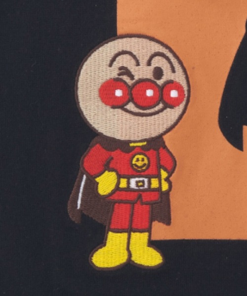 ANPANMAN KIDS COLLECTION(アンパンマンキッズコレクション)の「アンパンマン しょくぱんまん刺繍シルエットTシャツ(Tシャツ/カットソー・キッズ・ブラック・120cm/110cm/100cm/90cm/80cm)」の4枚目の写真