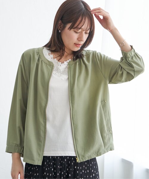 ikka(イッカ)の「シアシャツブルゾン(ブルゾン・レディース・ベージュ/オリーブ・M/L)」の17枚目の写真