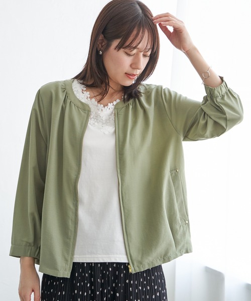 ikka(イッカ)の「シアシャツブルゾン(ブルゾン・レディース・ベージュ/オリーブ・M/L)」の15枚目の写真