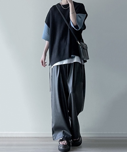 ワイドバルーン スウェットパンツ 2色 リラックスパンツ cr9649 楽天市場】ワイドパンツ メンズ 裾しぼり スーパーワイド