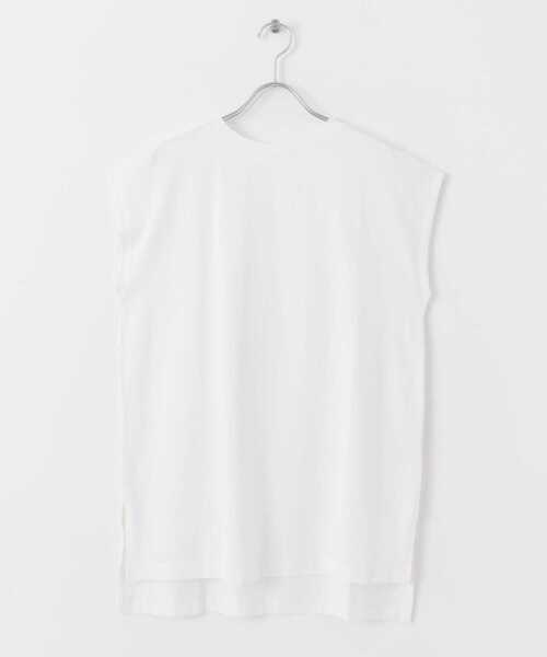 SENSE OF PLACE by URBAN RESEARCH（センスオブプレイスバイアーバンリサーチ）の「シルケットフレンチスリーブチュニックTシャツ（Tシャツ/カットソー・レディース・ブラック/チャコールグレー/オフホワイト・ONE）」の13枚目の写真