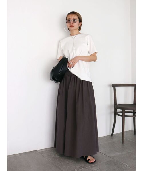 Ungrid（アングリッド）の「ハニカムバックデザインTee（Tシャツ/カットソー・レディース・パープル/グレー/オフホワイト・FREE）」の13枚目の写真