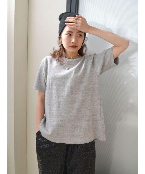 Ungrid（アングリッド）の「ハニカムバックデザインTee（Tシャツ/カットソー・レディース・パープル/グレー/オフホワイト・FREE）」の11枚目の写真