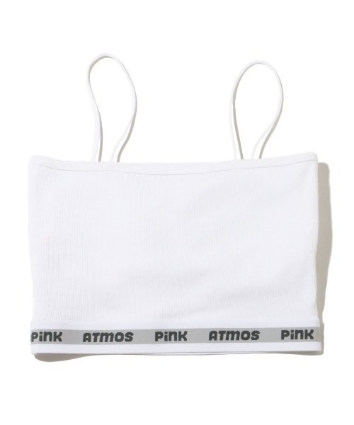 atmos pink(アトモスピンク)の「atmos pink ベーシックショートリブキャミ(キャミソール・レディース・ブラック/ホワイト/グレー・M/S)」の4枚目の写真