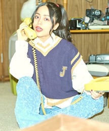 JINCL | COLLEGE KNIT VEST(ベスト)